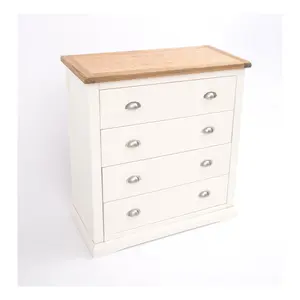 Cosenza 4 Drawer Chest of Drawers Chrome Cup Handle