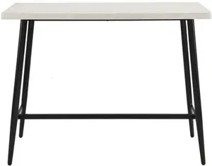 Dunelm Zuri 2 Seater Rectangular Bar Table, Grey Concrete Effect, Industrial