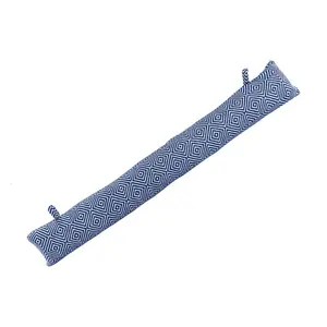 Nicola Spring - Chevron Draught Excluder - 80cm Blue