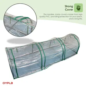 Oypla Large Tunnel Growhouse Garden Plant Greenhouse with PVC Cover - 300x100x80cm