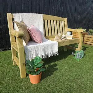 Waltons 3 Seater 5ft Garden Bench Pressure Treated Outdoor Seating