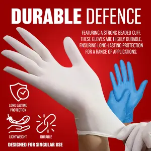 100 X Vinyl Disposable Gloves, Large Non-powdered Blue