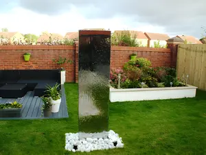 Primrose Garden Water Feature Vertical Wall Double Sided with Plastic Reservoir For Outdoor Use 180cm