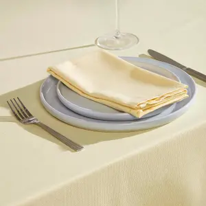 Homescapes Cream Cotton Square Tablecloth 137 x 137 cm