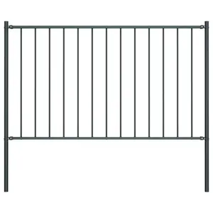 Khine Metal Fence Panels Included Anthracite / 1.7m W x 1m H