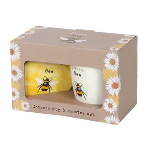 Queen Bee Mug And Coaster Set - Gift Boxed