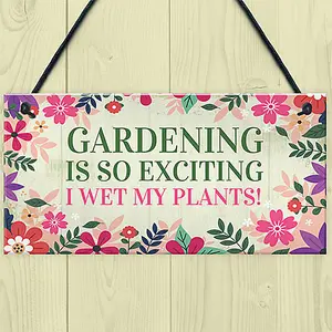 Red Ocean Funny Garden Plaque Gardening Gifts Hanging Garden Shed Signs Novelty Decor Gift For Her