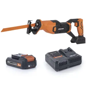 Evolution Cordless R150RCP-Li Reciprocating Saw 18v Li-Ion EXT Inc Multi-Material Blades - Loaded 2.0Ah