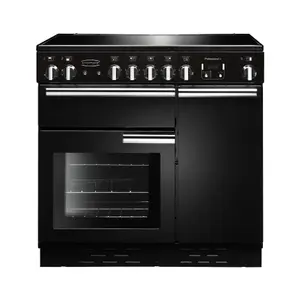 Rangemaster PROP90ECGB/C Freestanding Electric Range cooker with Electric Hob - Black