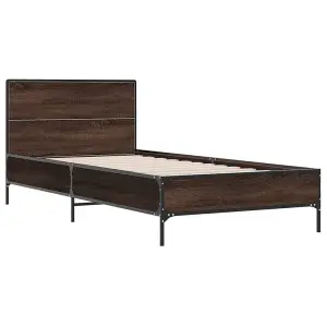 Berkfield Bed Frame without Mattress Brown Oak 90x200 cm