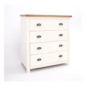 Lovere 4 Drawer Chest of Drawers Brass Cup Handle