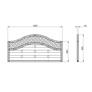 1.8m x 0.9m Pressure Treated Decorative Europa Prague Fence Panel - Pack of 3