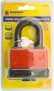 Heavy Duty Weatherproof Padlock Keys Locker Outdoor Shed Pad Lock Security 65Mm