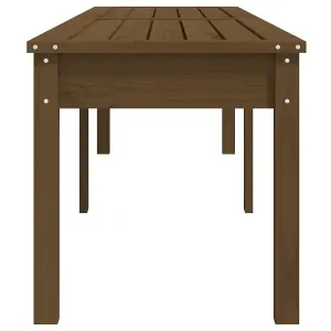 Berkfield 2-Seater Garden Bench Honey Brown 203.5x44x45 cm Solid Wood Pine