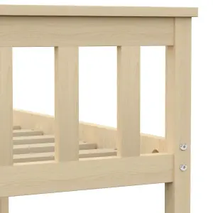 Berkfield Bed Frame Light Wood Solid Pinewood 160x200 cm