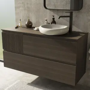 GoodHome Kentia Plywood Bathroom Basin vanity worktop (T)1.2cm x (D)45.2cm x (L)120.4cm