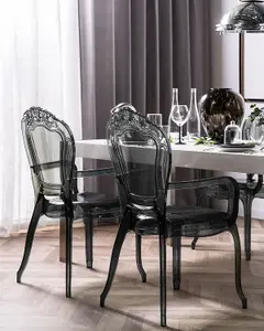 Set of 2 Dining Chairs VERMONT Black