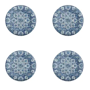 Purely Home Atlantic Blue Melamine  Side Plates - Set of 4