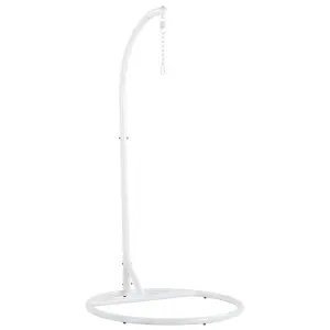 Hanging Chair with Stand ALLERA Fabric White