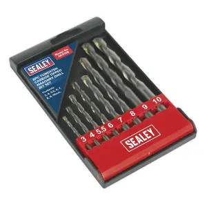 Sealey Tungsten Carbide Tipped Masonry Drill Bit Set 8pc AK5708