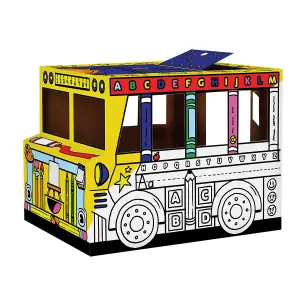 BANKERS BOX At Play Cardboard House Colour Your Own Childrens Playbus