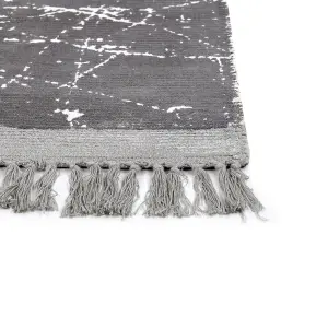 Viscose Area Rug 160 x 230 cm Grey HANLI