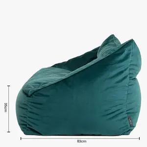 icon Cecilia Bean Bag Sofa Teal Green Giant Velvet Bean Bag Chair