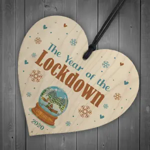 Christmas Tree Decoration Lockdown Memory Gift Wood Heart Christmas Bauble Keepsake