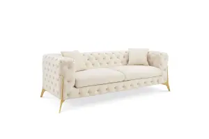 Jaguar 3-Seater Sofa Chesterfield Design Velvet