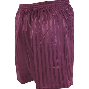 M/L - MAROON Junior Sports Continental Stripe Training Shorts Bottoms - Football