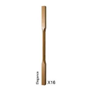 Oak Spindle Elegance 41mm x 41mm x 900mm - 16 Pack UK Manufactured Traditional Products Ltd