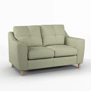 Baxter Sage Tufted Fabric Sofa Suite 3 Seater and 2 Seater Sofa