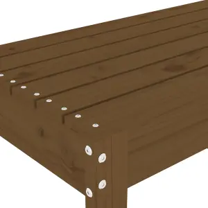 Berkfield Garden Bench Honey Brown 80x38x45 cm Solid Wood Pine