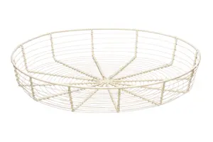 Maison by Premier Cream Wire Bread Basket