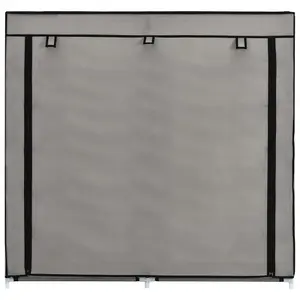 Shoe Cabinet with Cover Grey 115x28x110 cm Fabric