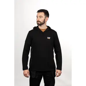 Caterpillar - Coolmax Quarter Zip Hoodie - Black - Large