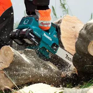 Makita DUC256 Twin 18v / 36v LXT Cordless Lithium Ion Chainsaw 250mm 2x5.0ah