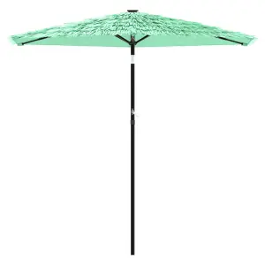 Berkfield Garden Parasol with Steel Pole Green 268x268x226 cm