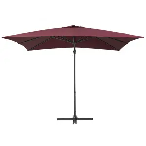 Cantilever Parasol 2.5 x 2.5 m Burgundy MONZA