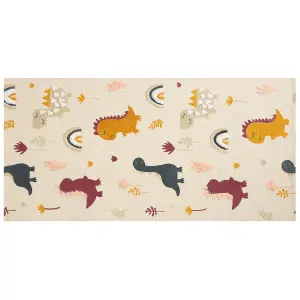 Cotton Kids Rug Dinosaurs Print 80 x 150 cm Multicolour TIOP