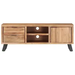 Berkfield TV Cabinet 120x30x42 cm Solid Acacia Wood with Live Edges