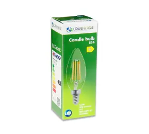 50w Equivalent LED Candle Filament Light Bulb E14 SES 3.5w LED - Warm White