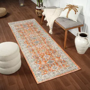 AVNI Machine Washable Vintage Runner Rug 80 x 220 cm