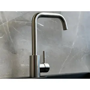 Reginox Salina BN Single Lever Square Neck Brushed Nickel Kitchen Mixer Tap