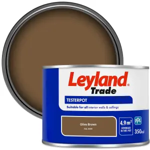 Leyland Trade Vinyl Matt Walls & Ceilings Emulsion Paint Olive Brown (RAL 8008) 350ml Tester