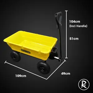 RocwooD Dump Truck Cart 250KG Festival Garden Outdoor