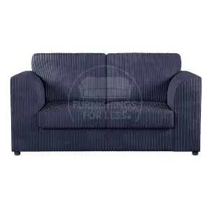 Luxor Jumbo Cord 3 + 2 Fabric Sofa Suite - Fullback Navy Blue