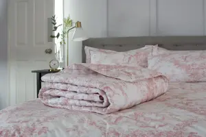 The Lyndon Company Toile De Jouy  Duvet Cover Pink