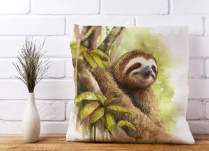 Sloth Watercolour Cushions 45cm x 45cm