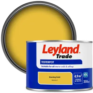 Leyland Trade Vinyl Matt Walls & Ceilings Emulsion Paint Burning Gold (PPG1213-7) 350ml Tester